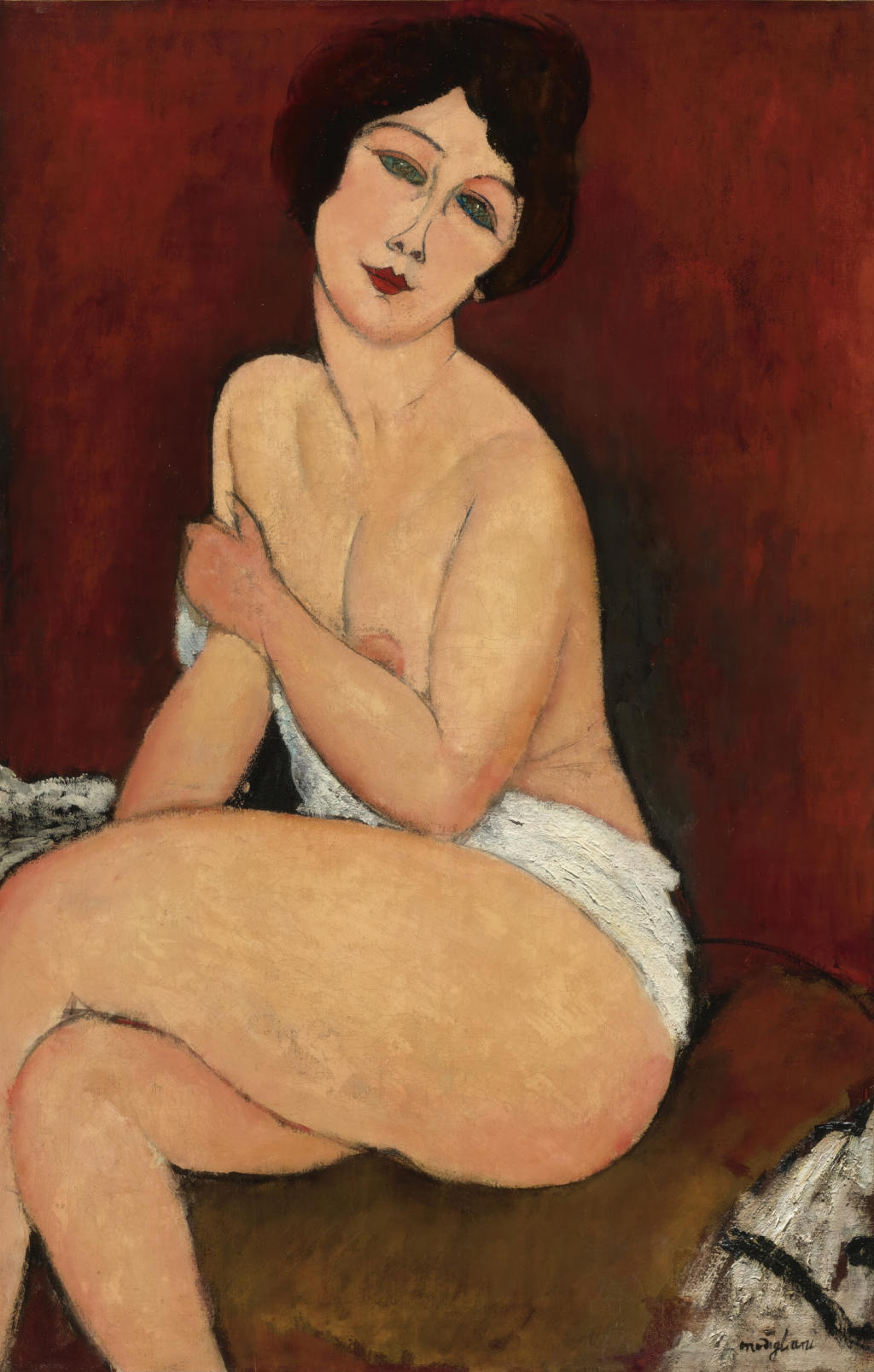 Nude Sitting on a Divan Amedeo Modigliani